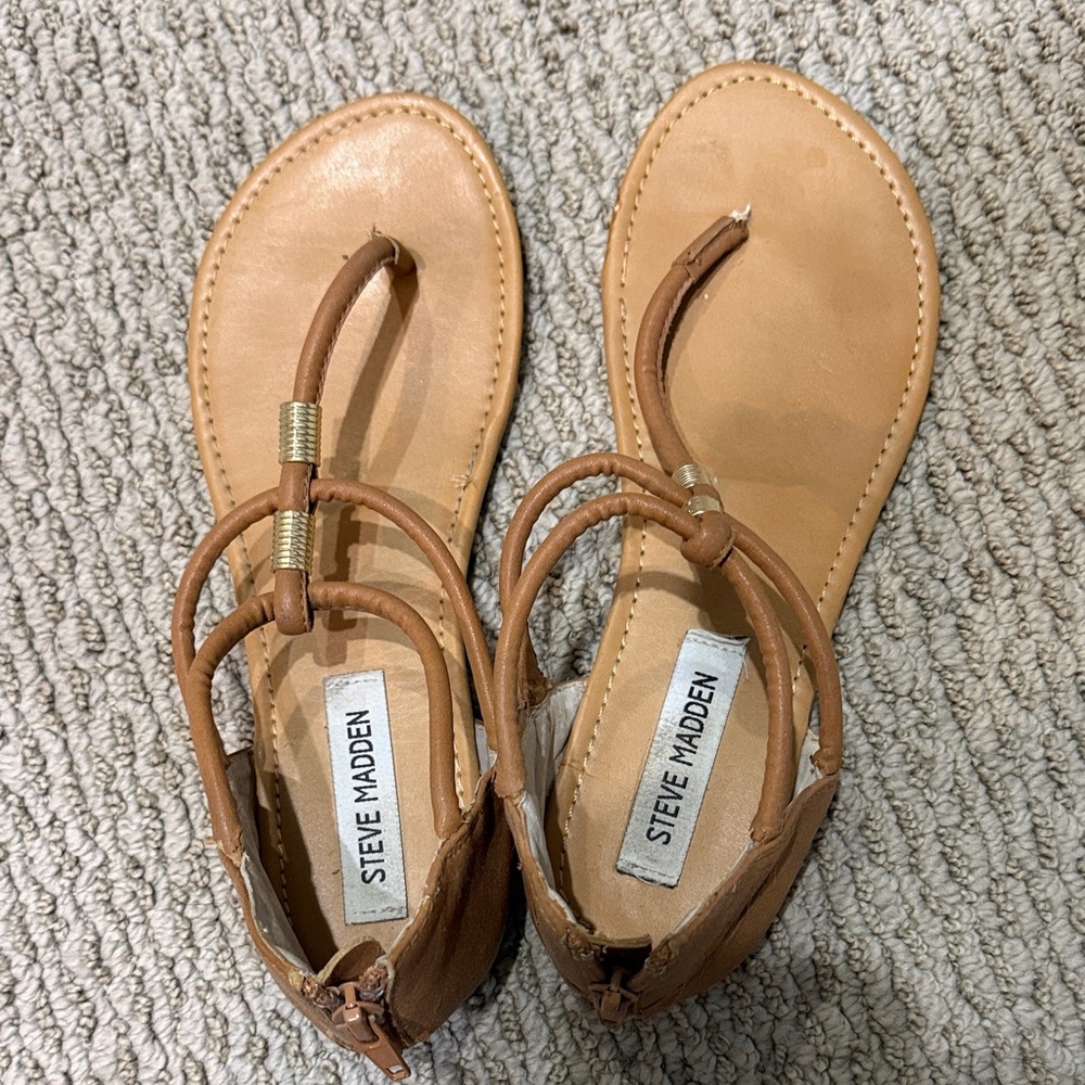 Steve Madden Brown Leather Sandals